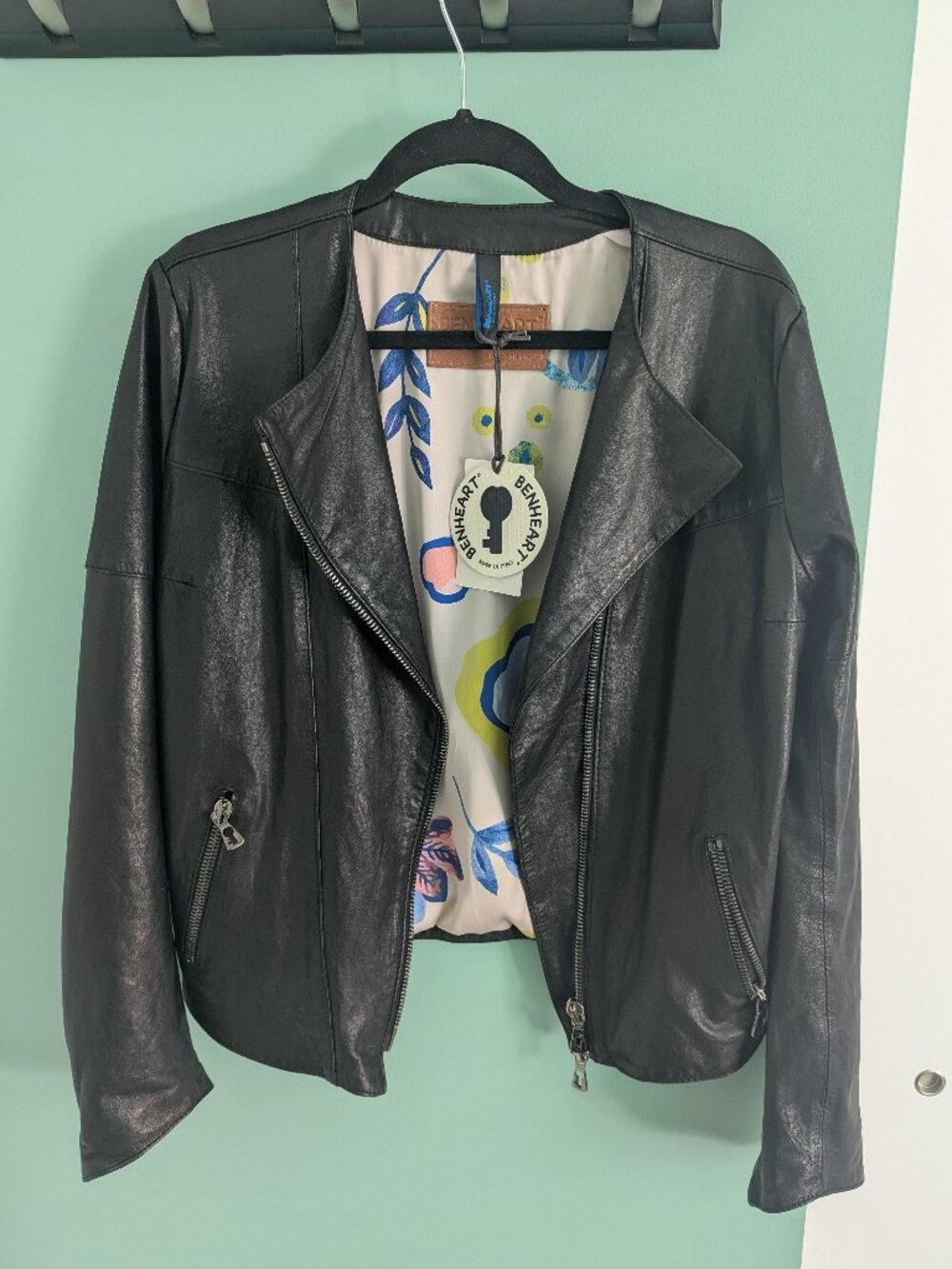 Benheart JANE Women's Lambskin Leather Jacket - Black